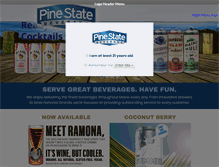 Tablet Screenshot of pinestatebeverage.com